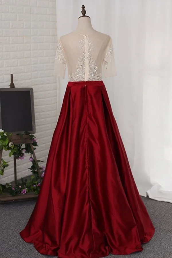 2024 A Line Prom Dresses Scoop Beaded Bodice Short P1RFDDLL