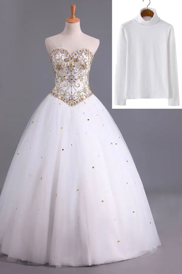 2024 Musilim Quinceanera Dresses Sweetheart A Line With Beads Floor P1H3LZMG