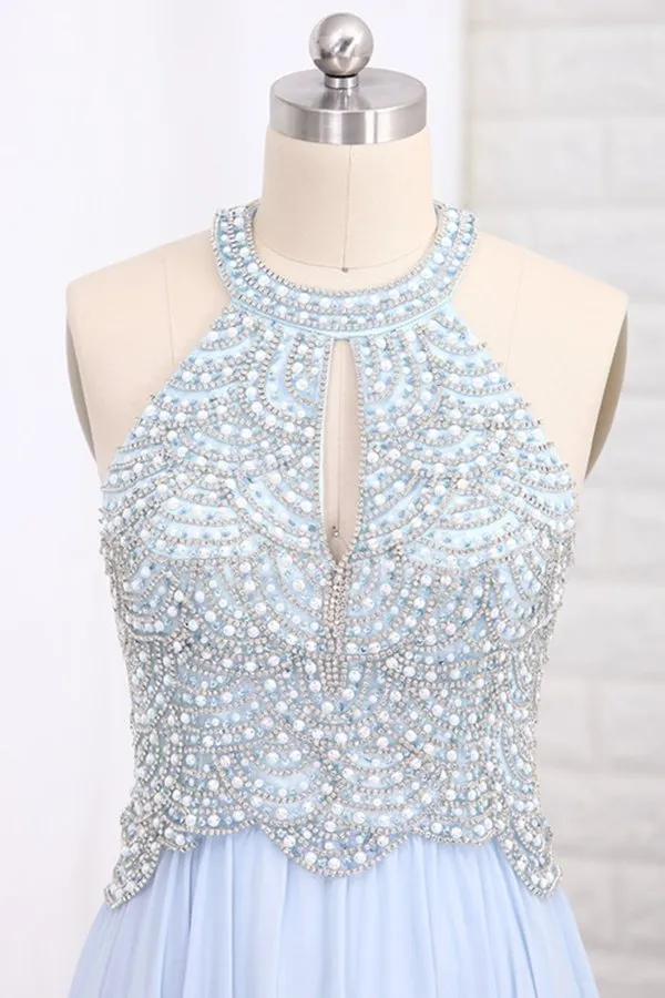 2024 New Arrival Scoop Chiffon With Beading Prom Dresses PGXK27QB