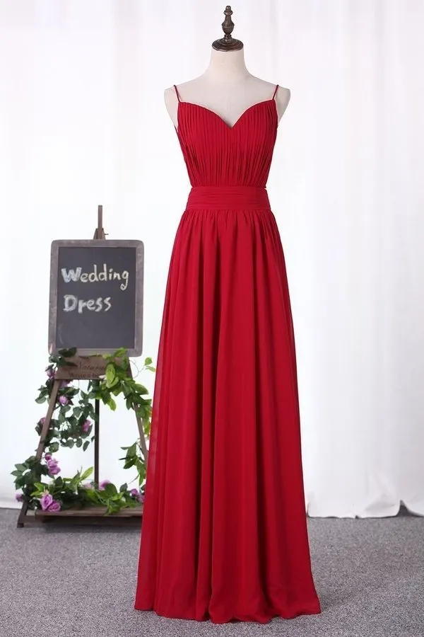 2024 Sexy Open Back Spaghetti Straps Prom Dresses Chiffon With PEQ5X5KT