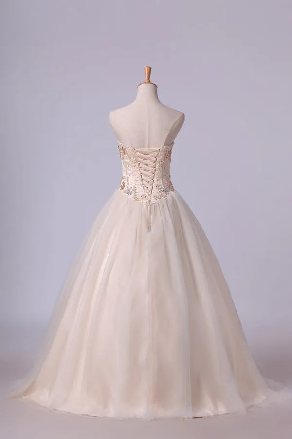 2024 Two-Tone Sweetheart Quinceanera Dresses Ball Gown With PM2JMXD1