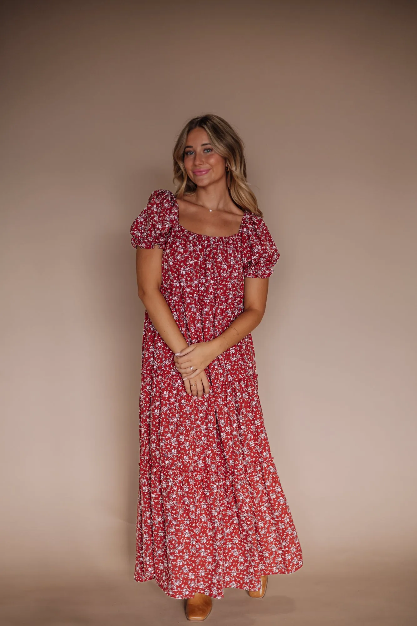 Bella Maxi Dress in Red - Coming Soon