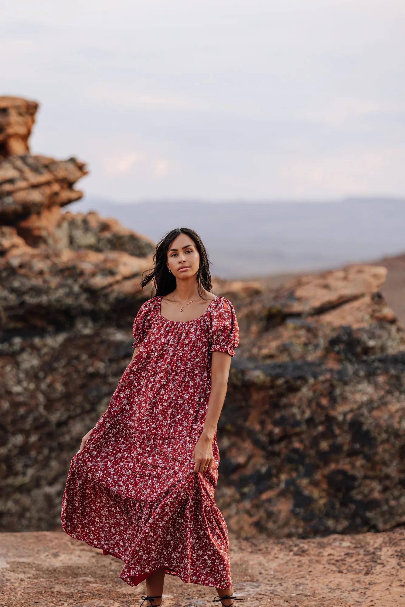 Bella Maxi Dress in Red - Coming Soon