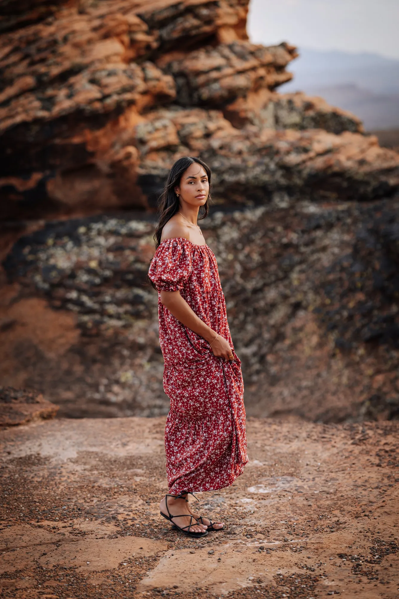 Bella Maxi Dress in Red - Coming Soon