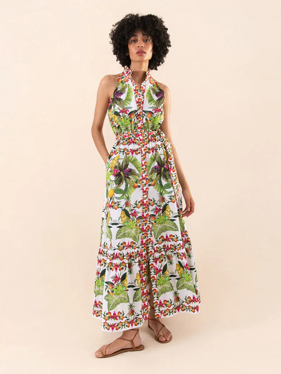 Biba Cotton Maxi Dress - Calypso White