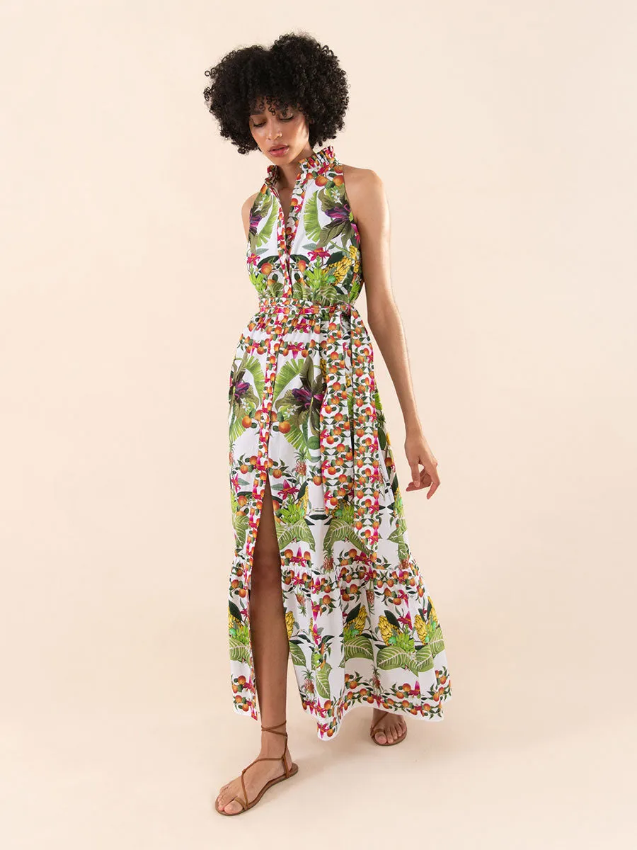 Biba Cotton Maxi Dress - Calypso White