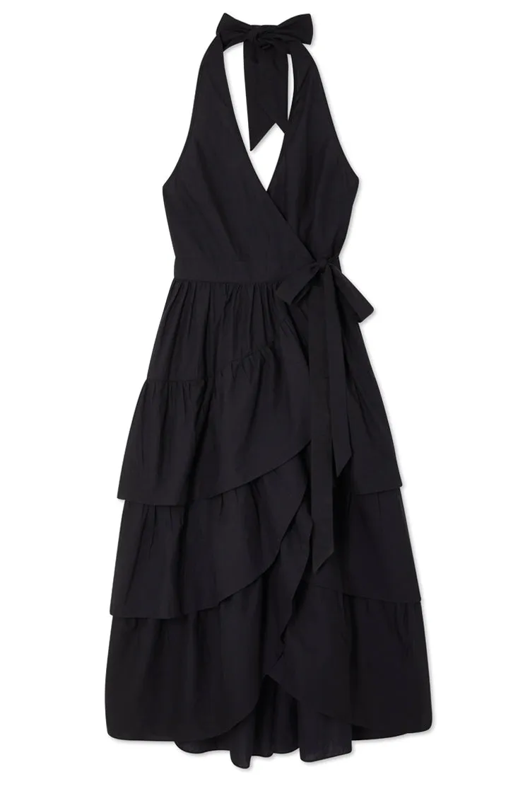 Black Matilda Wrap Dress