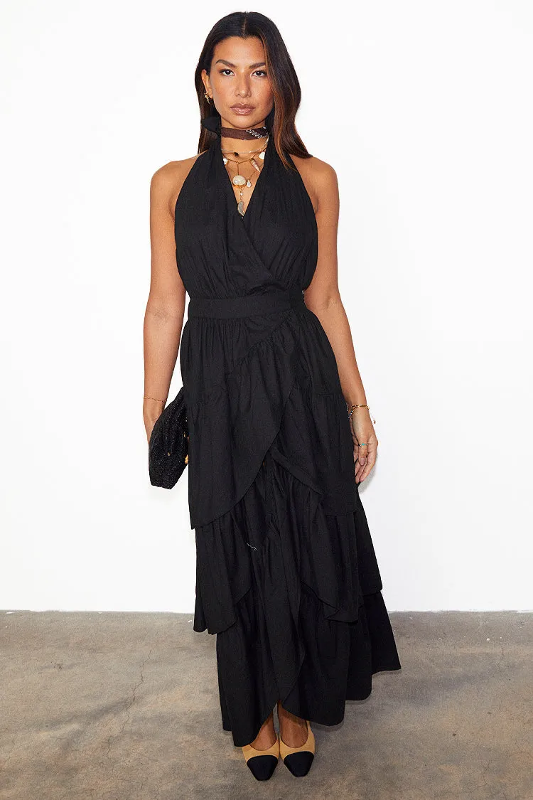 Black Matilda Wrap Dress