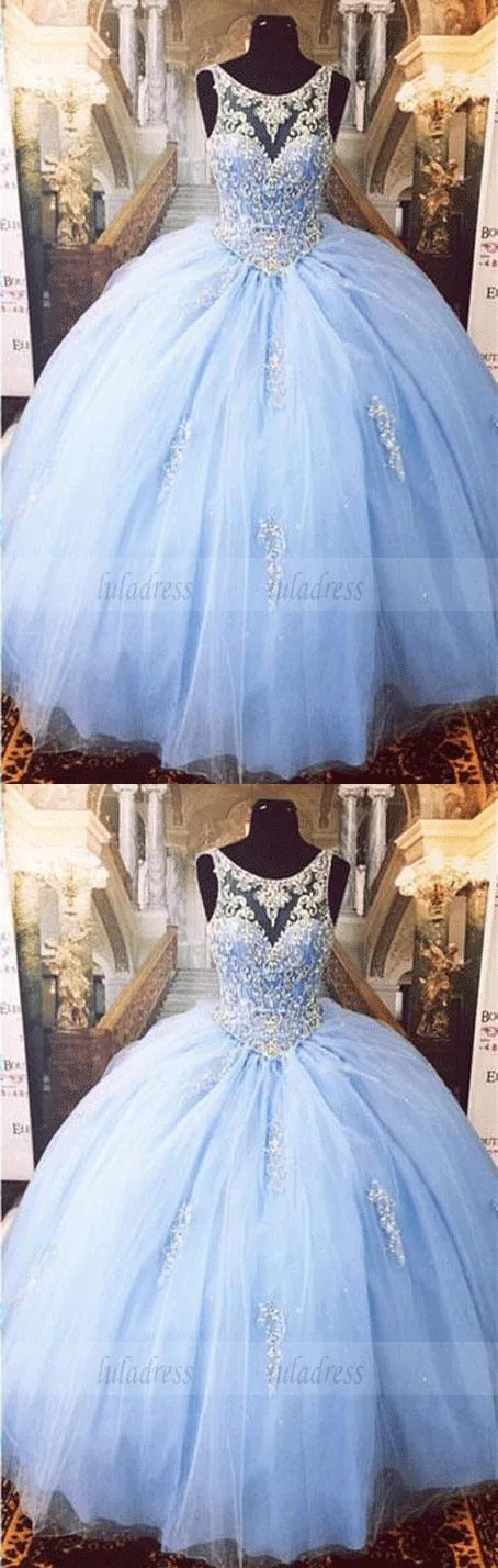 Blue Quinceanera Dresses Vestidos de 15 anos Aqua Stunning Ball Gowns,BD98348