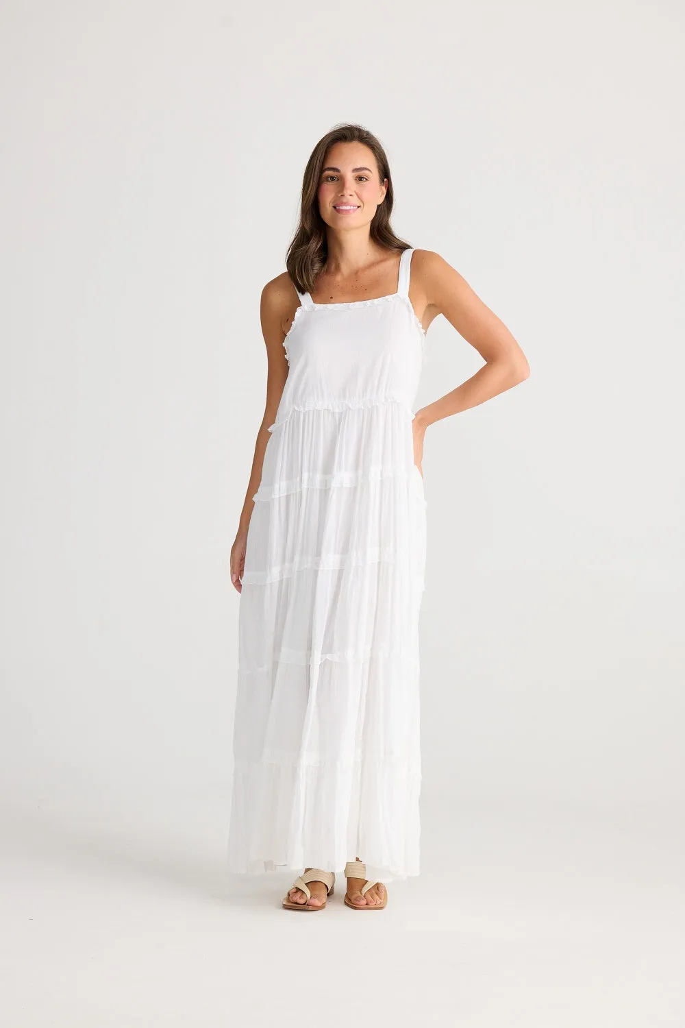 CASTRO MAXI DRESS WHITE