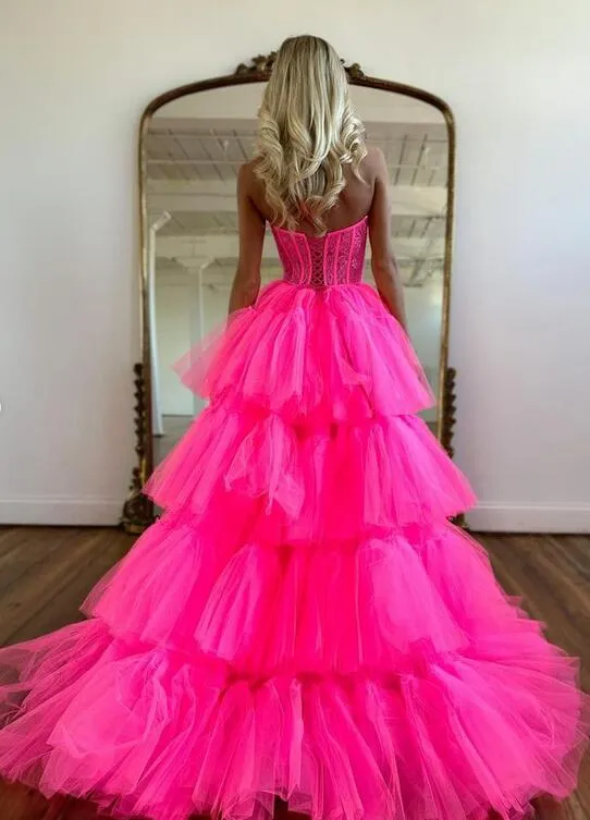 High Low Prom Dress Long ,Formal Dress, Evening Gown, Party Dresses PC1094