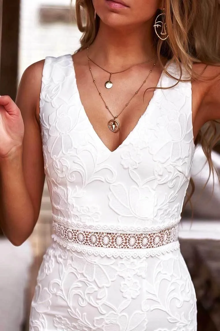 Ivory Dress In White