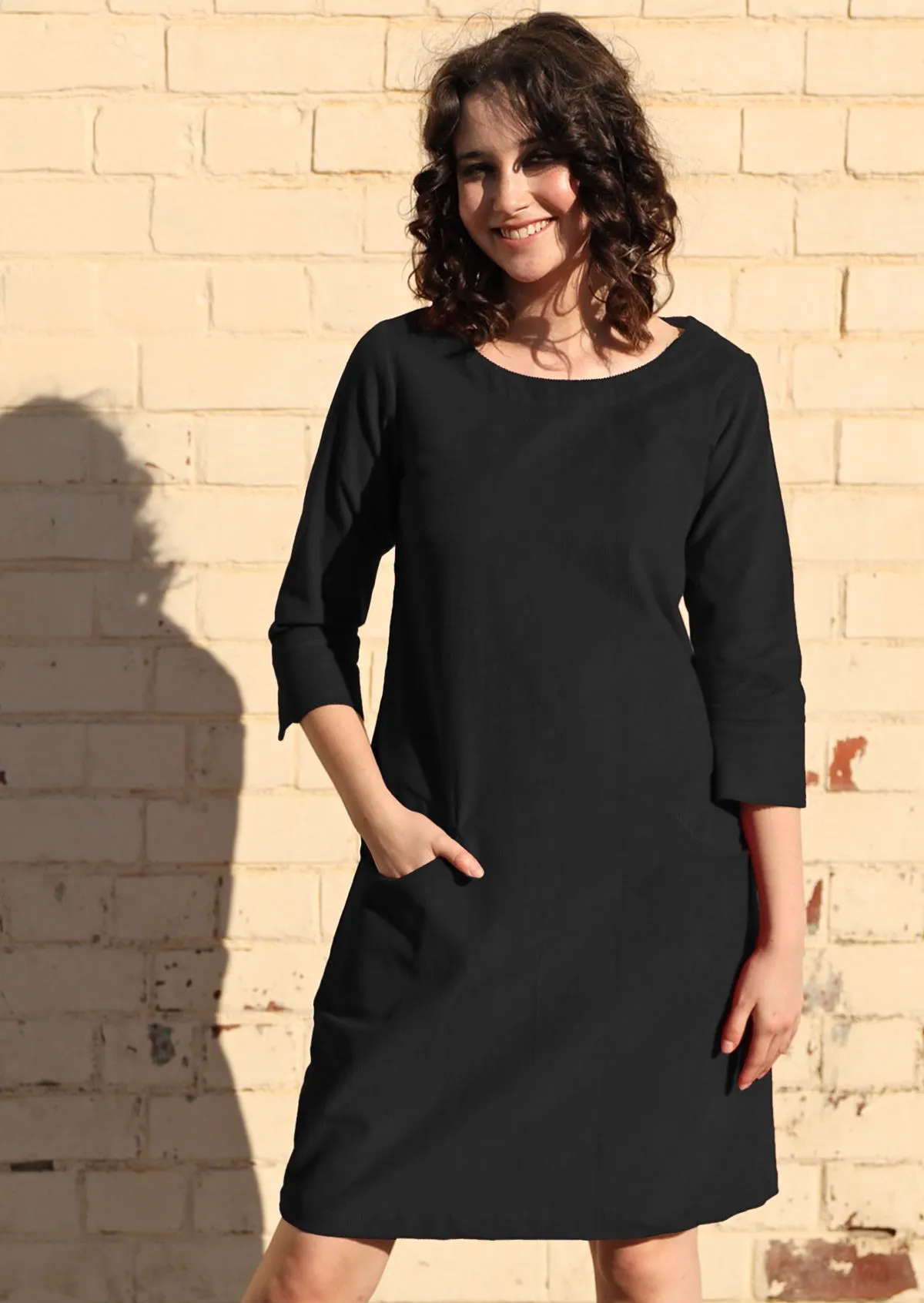 Jamie Corduroy Dress Black