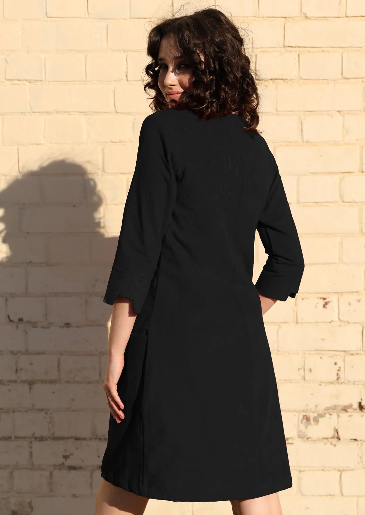 Jamie Corduroy Dress Black