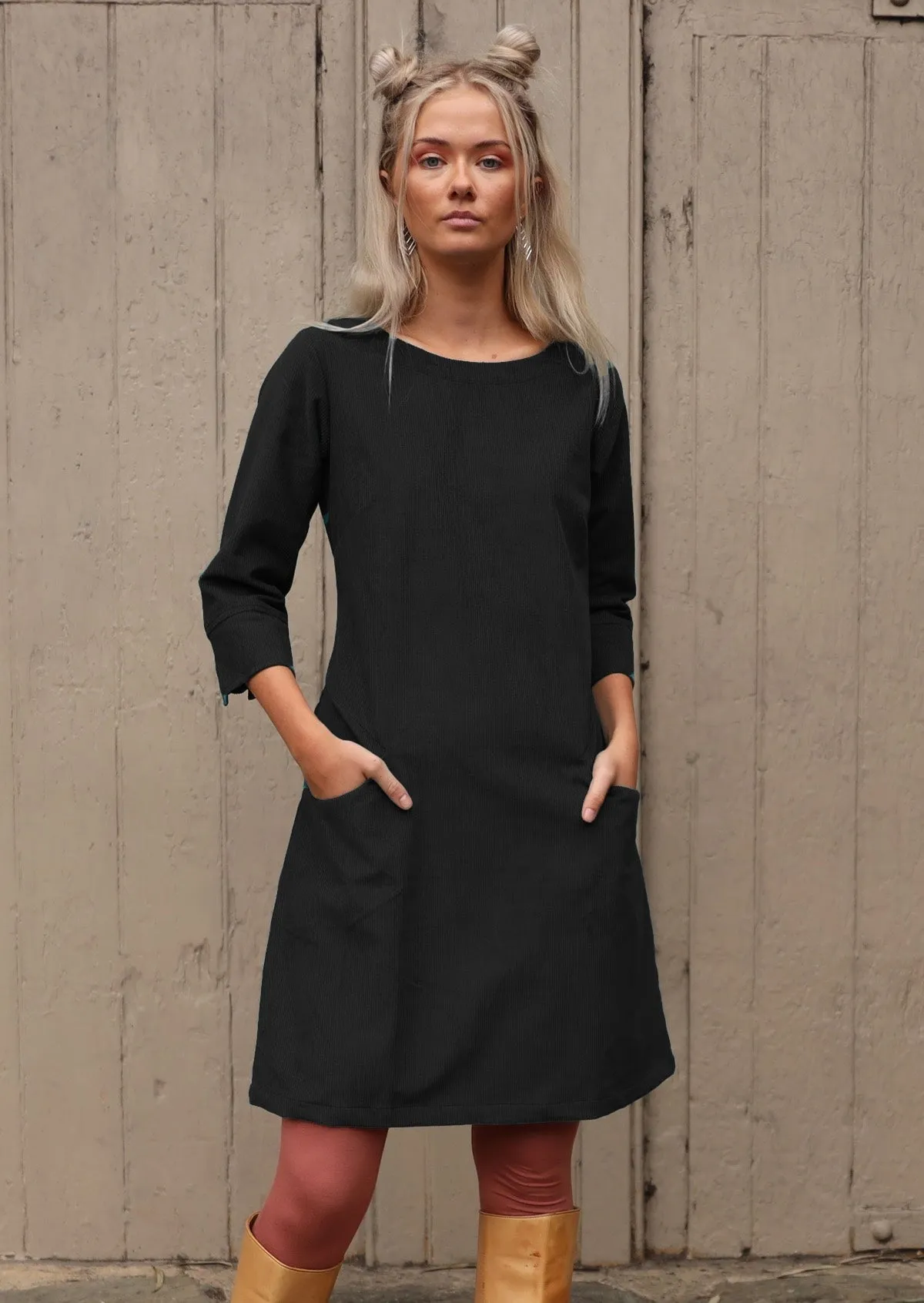 Jamie Corduroy Dress Black