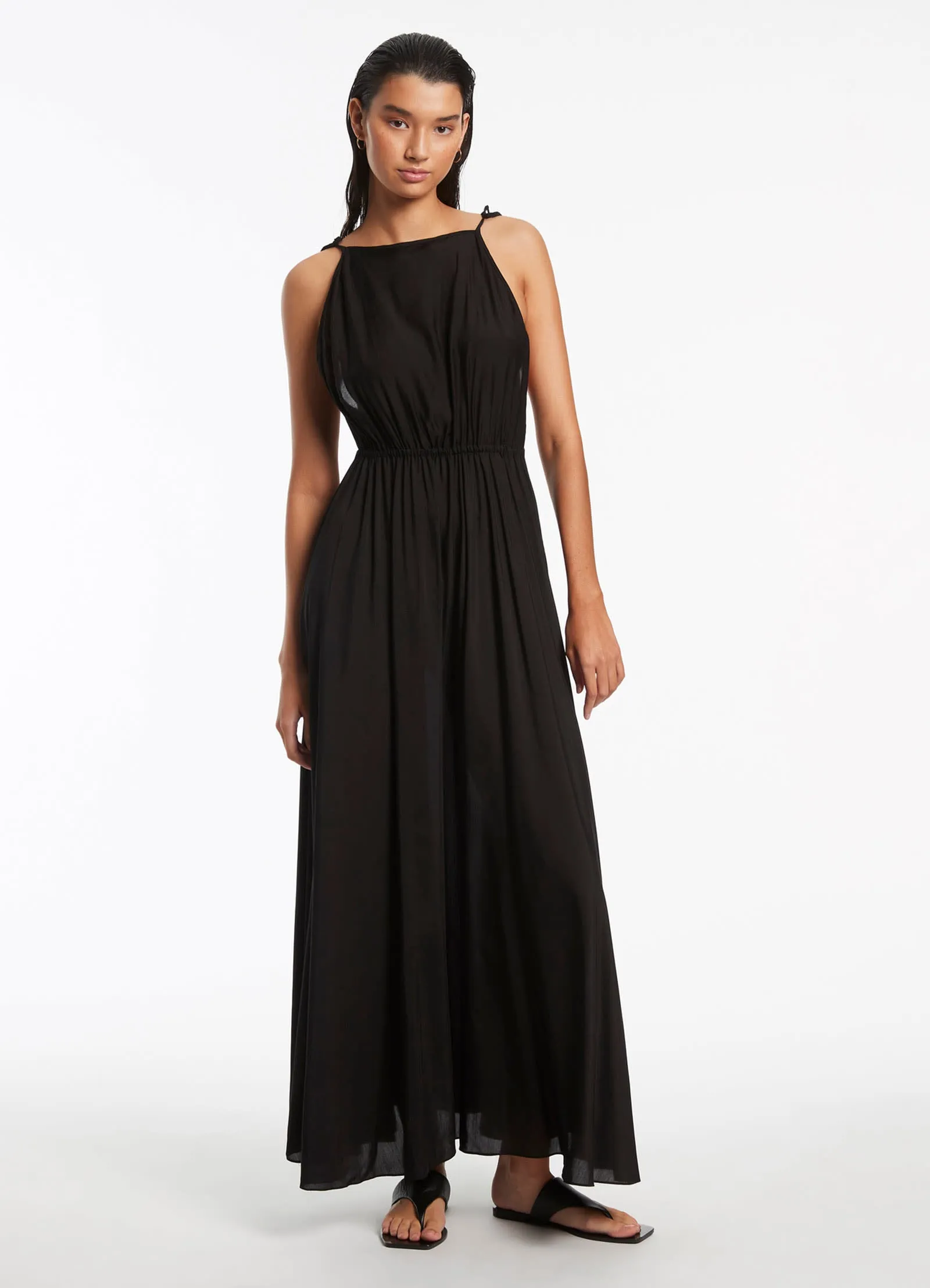 Jetset Backless Maxi Dress - Black