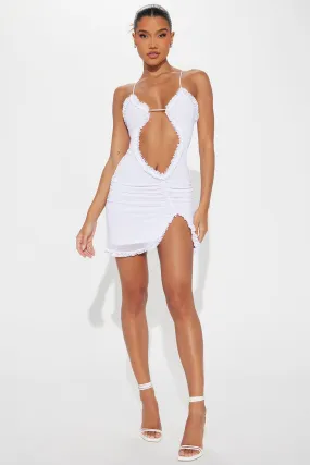 Kiana Mesh Mini Dress - White