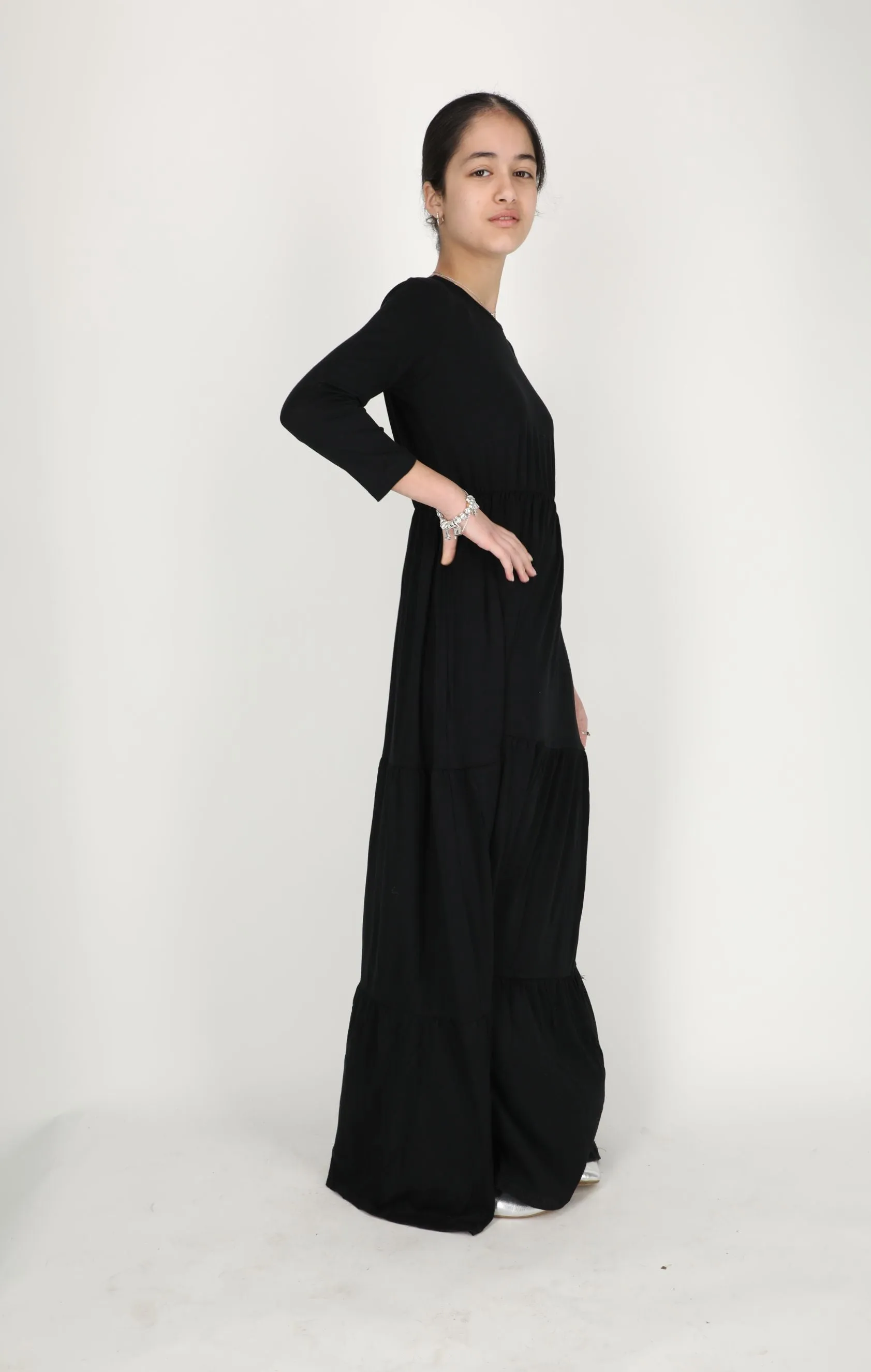 Kids Maxi Layers dress / Black