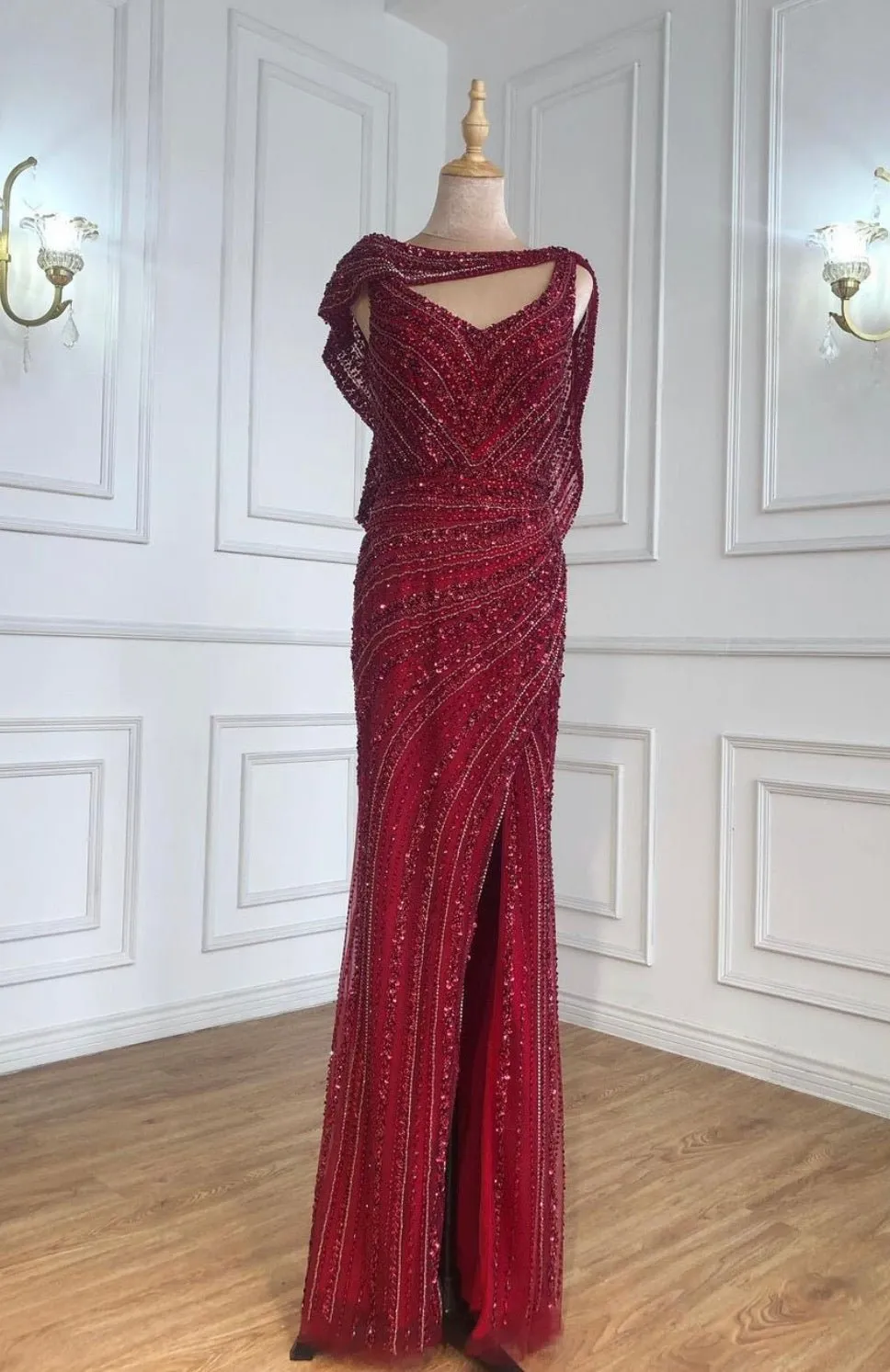 Kylie  - Red Wine Maxi Dress