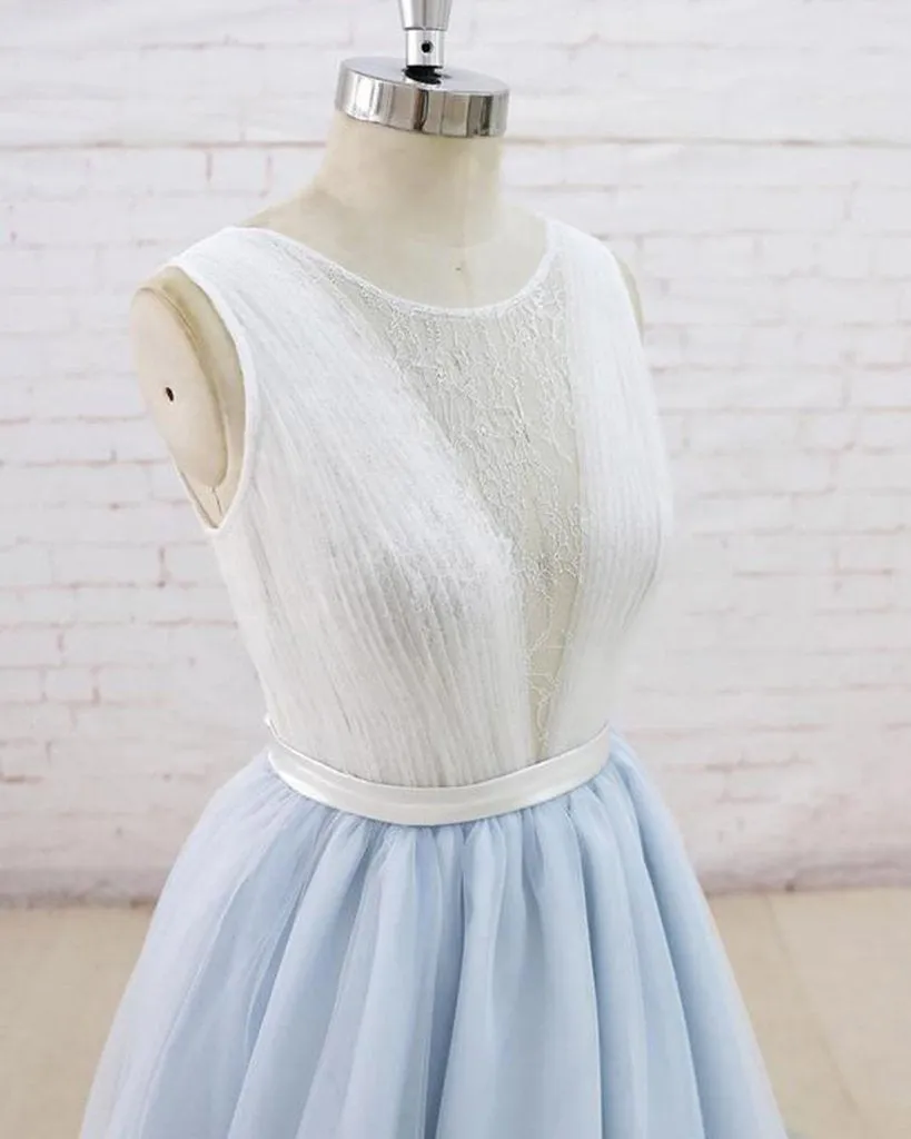 Light Blue Prom Dress, Prom Dresses, Evening Dress, Dance Dress, Graduation School Party Gown, PC0387