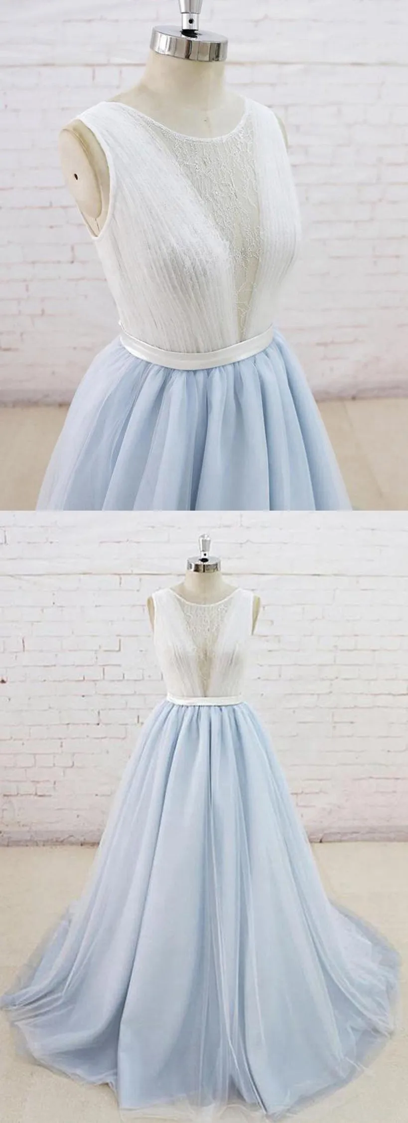 Light Blue Prom Dress, Prom Dresses, Evening Dress, Dance Dress, Graduation School Party Gown, PC0387