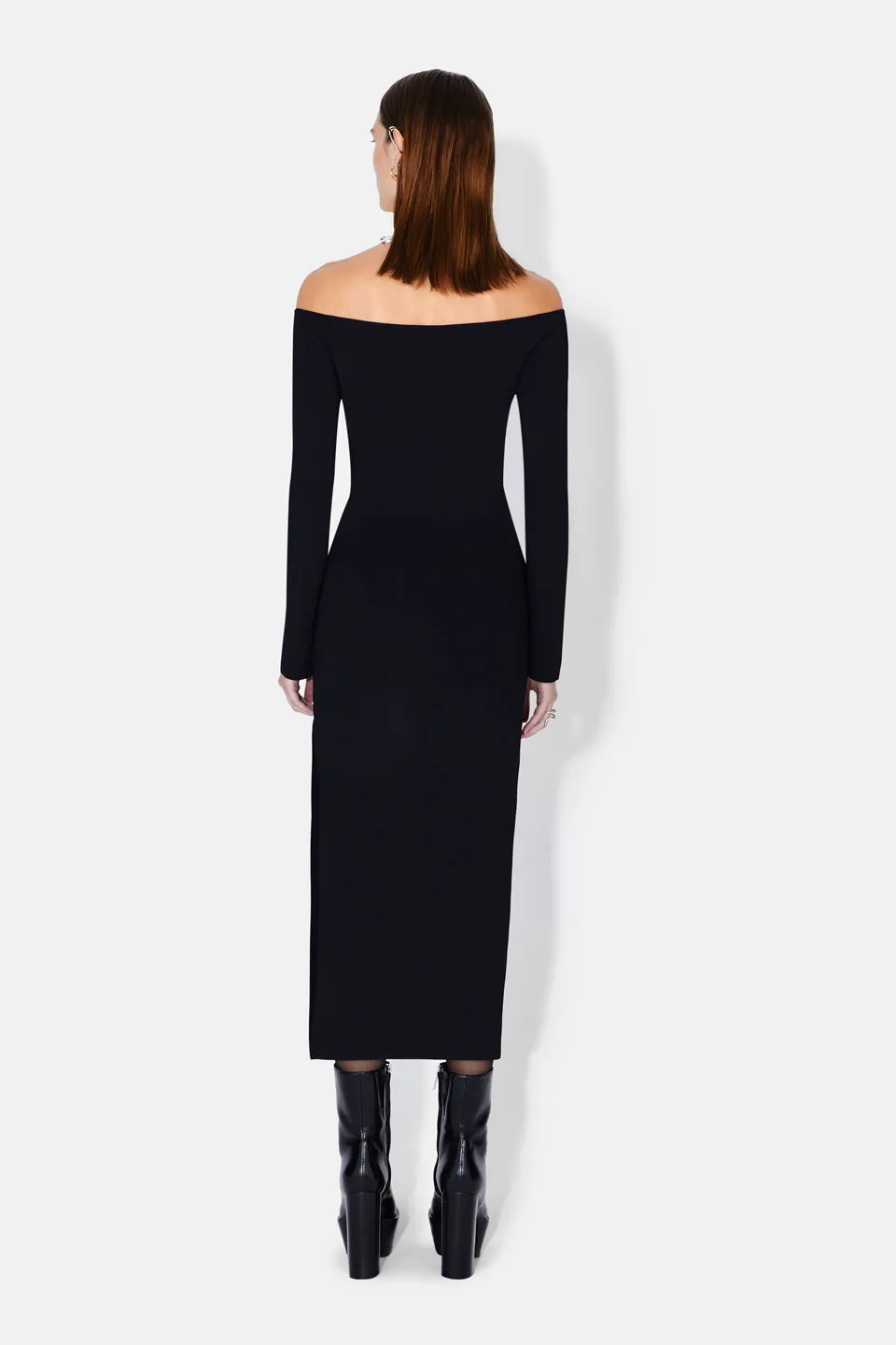 Long Sleeve Aphrodite Dress - Black