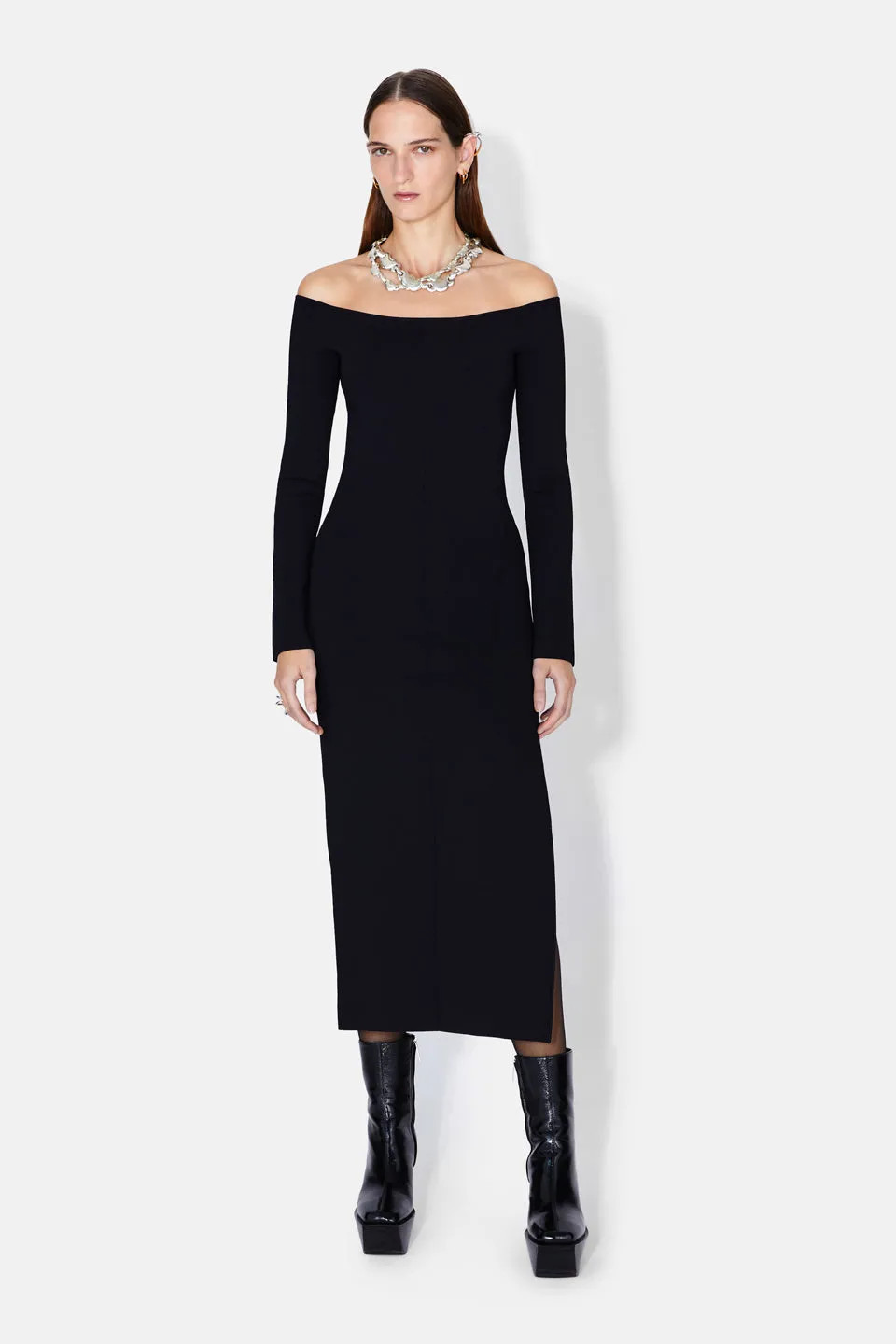 Long Sleeve Aphrodite Dress - Black