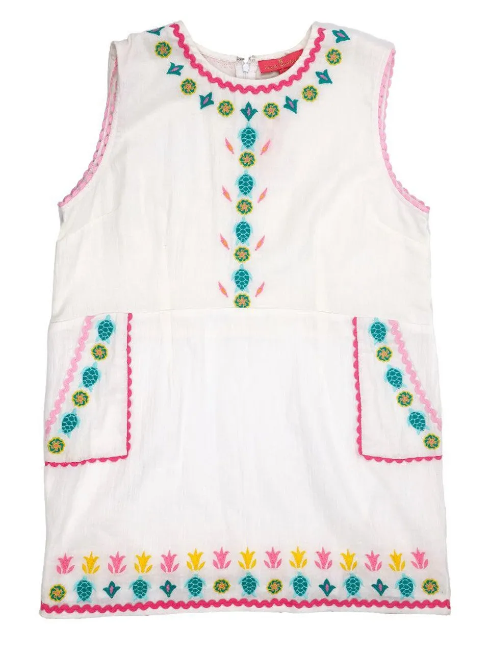 Mara Embroidered Dress in White