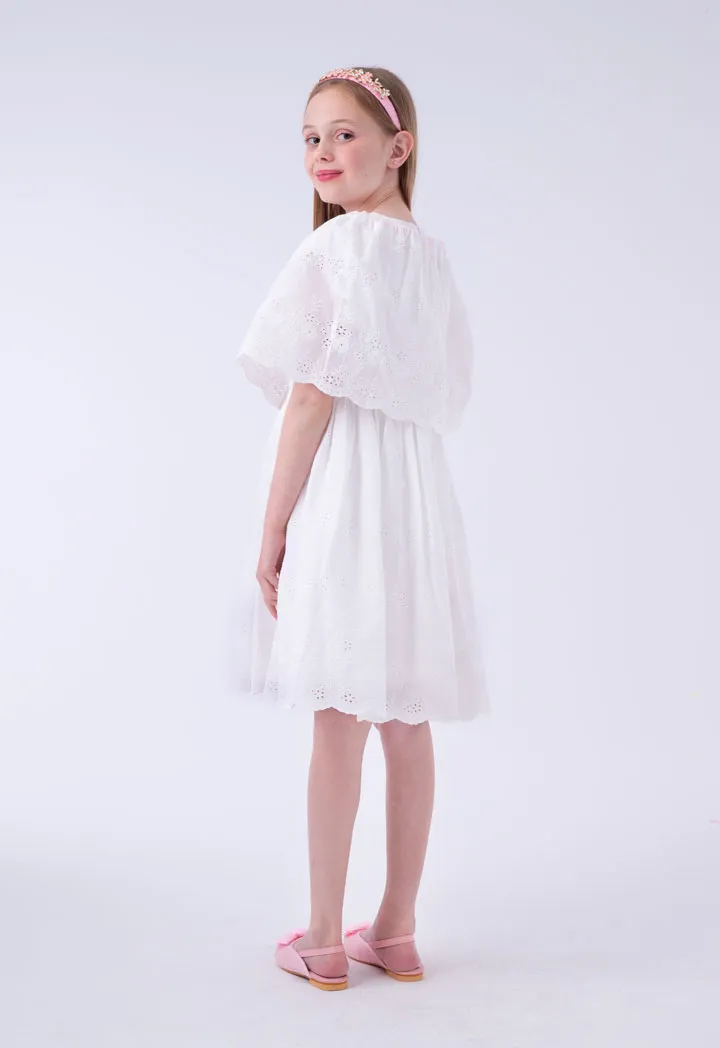 Schiffli Overlay Dress