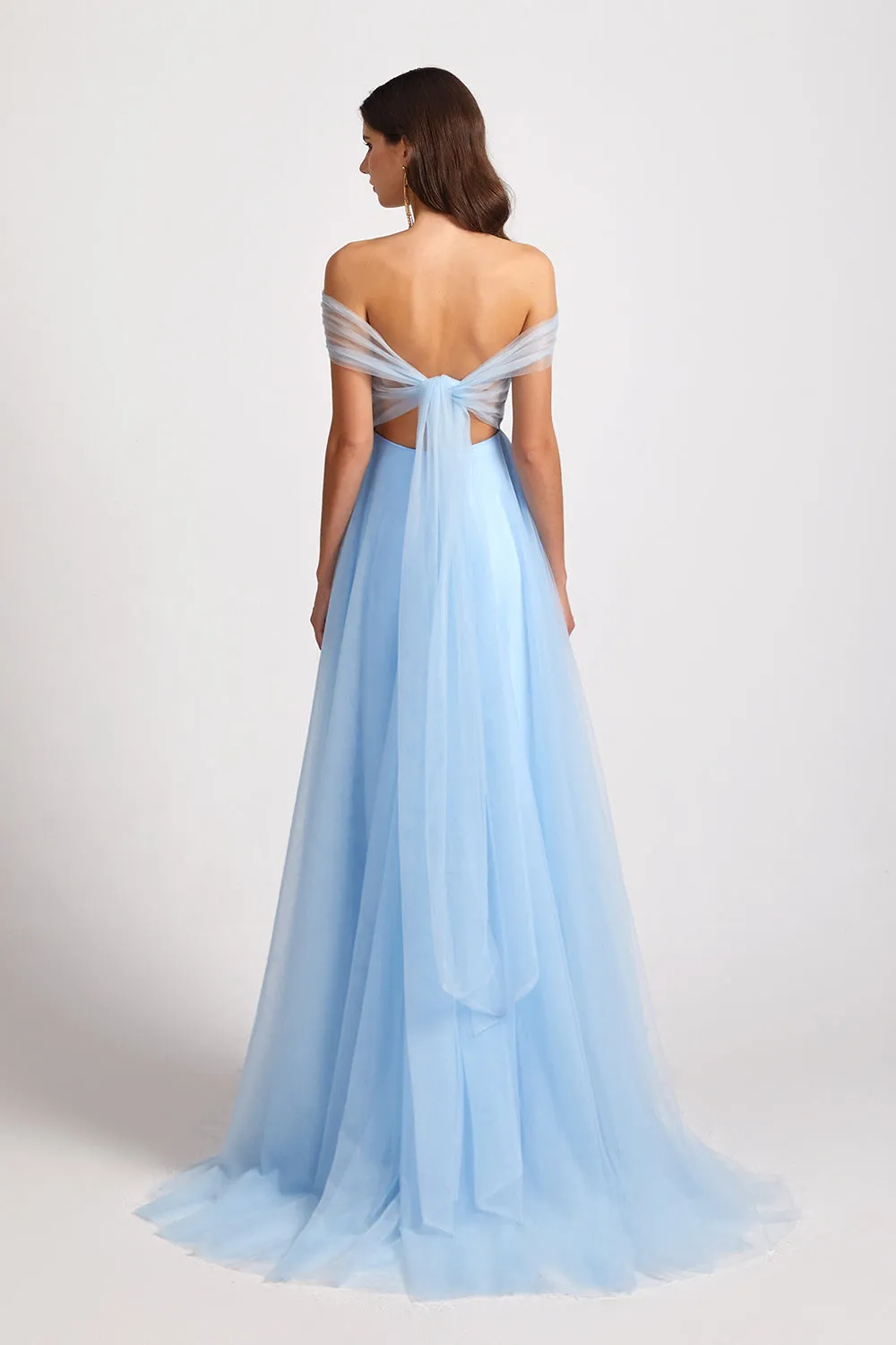 Sweetheart Backless Floor Length Tulle Convertible Bridesmaid Dresses (AF0162)