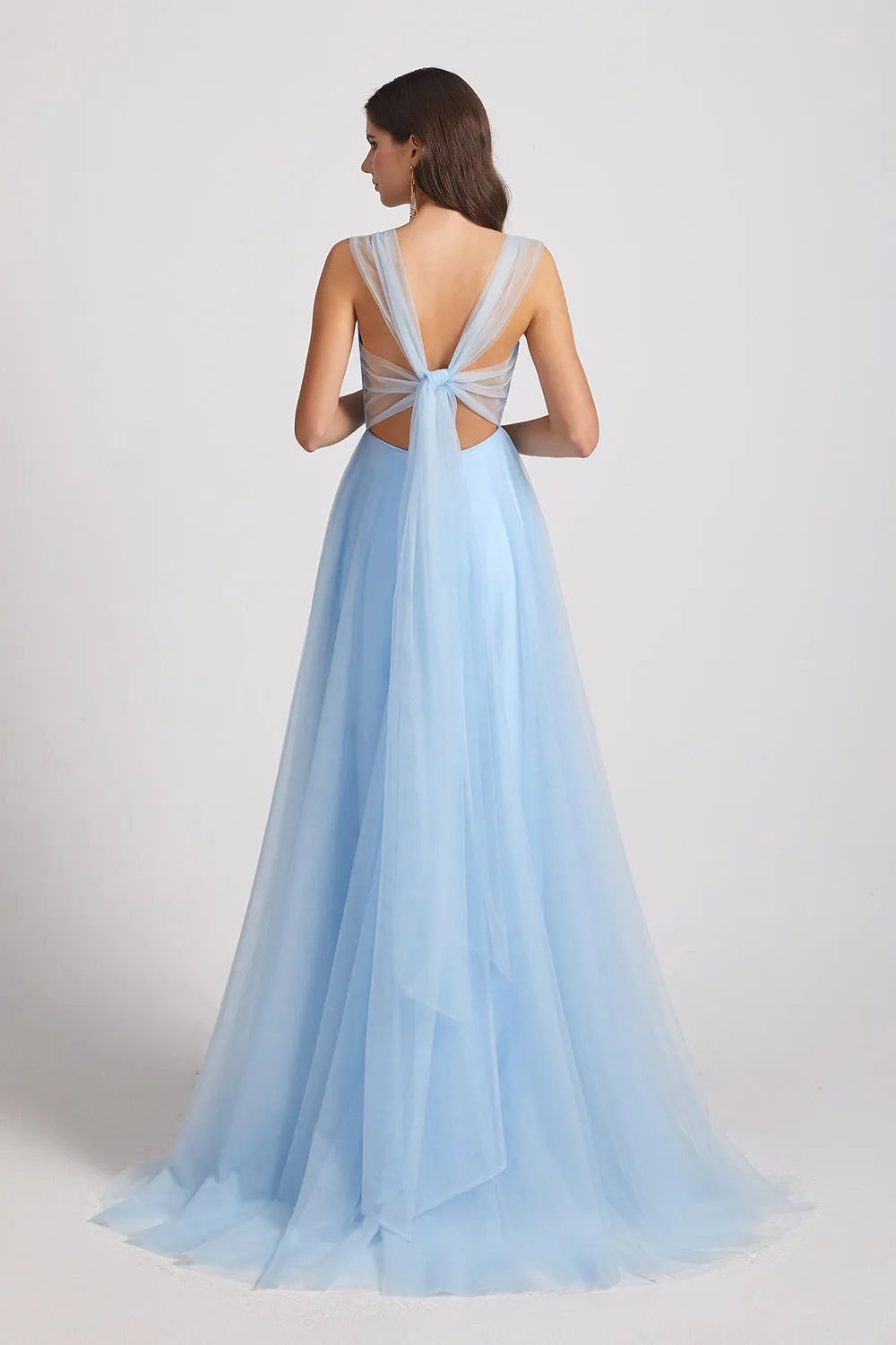 Sweetheart Backless Floor Length Tulle Convertible Bridesmaid Dresses (AF0162)