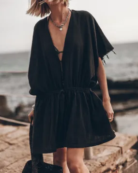 The Black Short Kaftan Dress