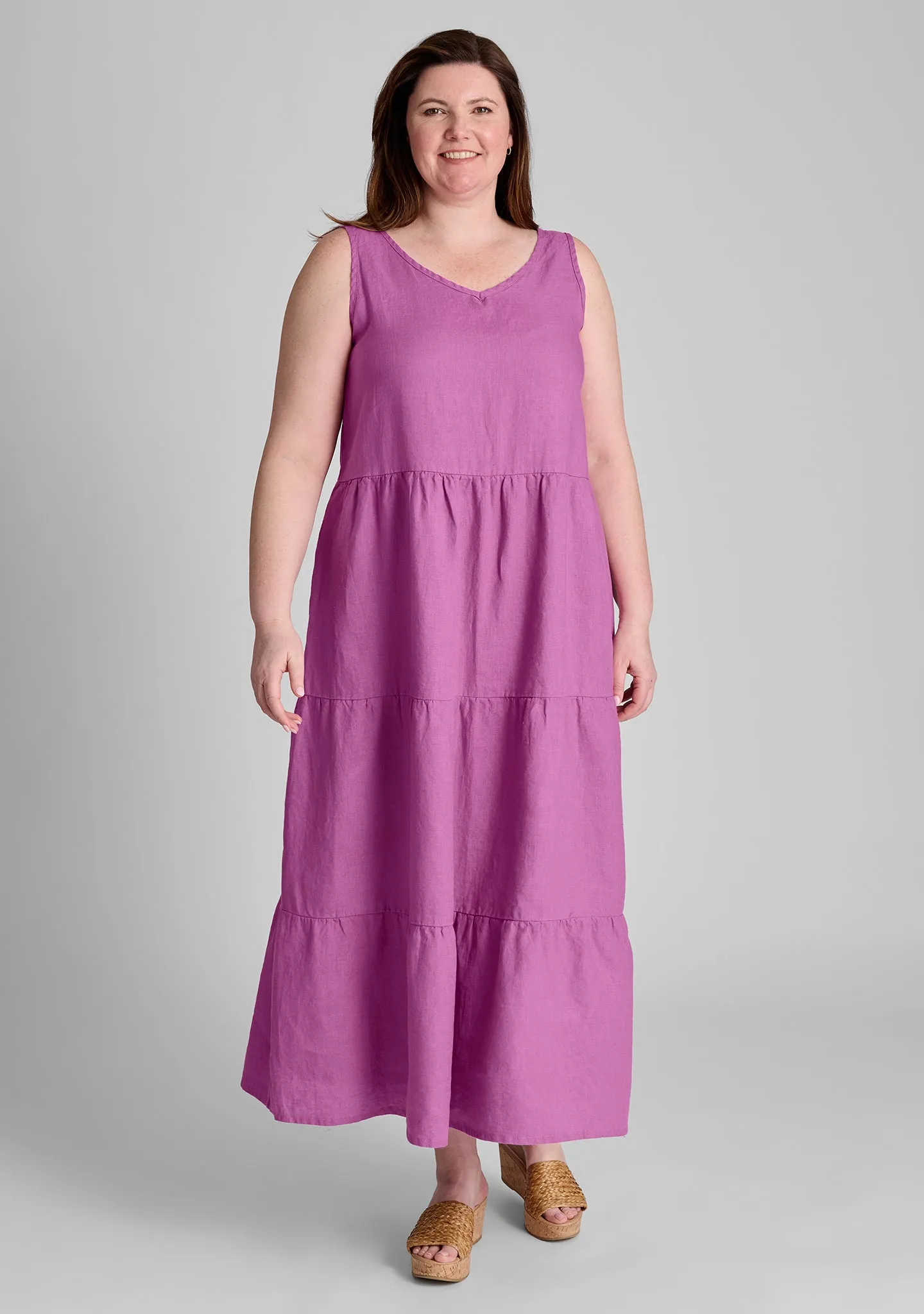 Tiered Dress - Linen Maxi Dress