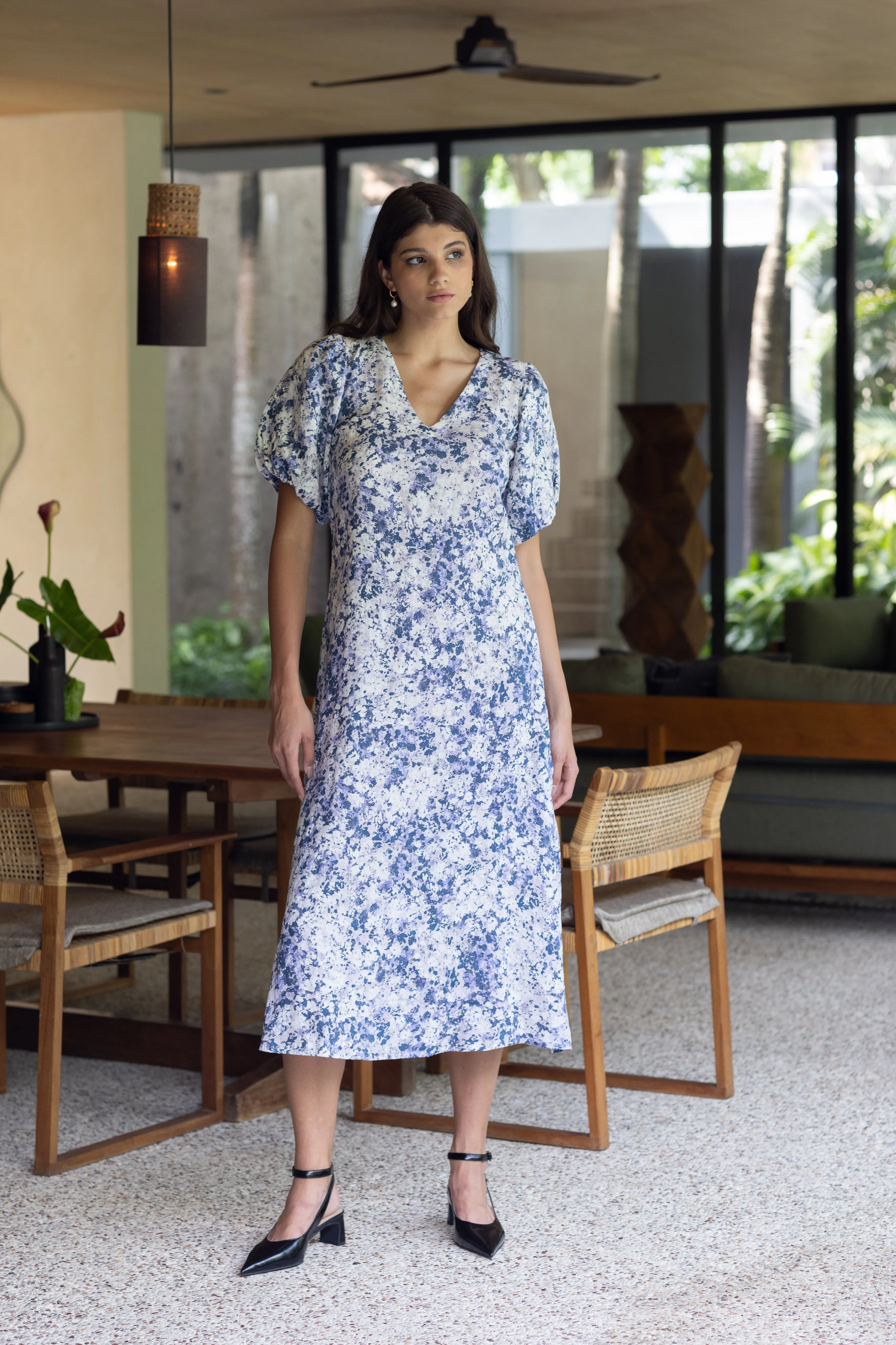 Vallis Dress - Exclusive Blue/White Floral