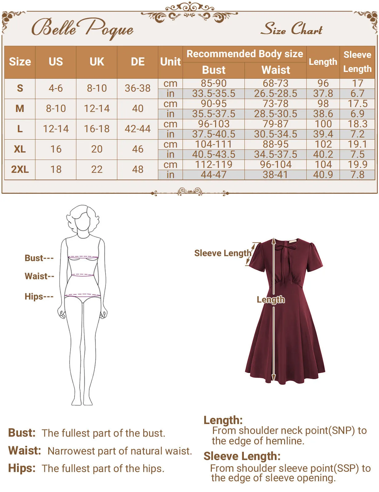 Vintage Cherry Pattern A-Line Swing Dress Keyhole Tie Dress Round Neck Work Dress Tea Dress