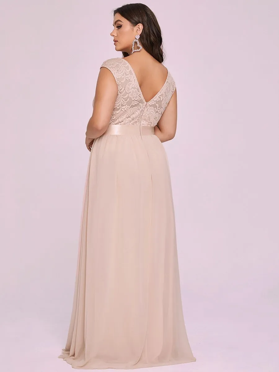 Wholesale Plus Size Fahion Bridesmaid Dresses with Lace