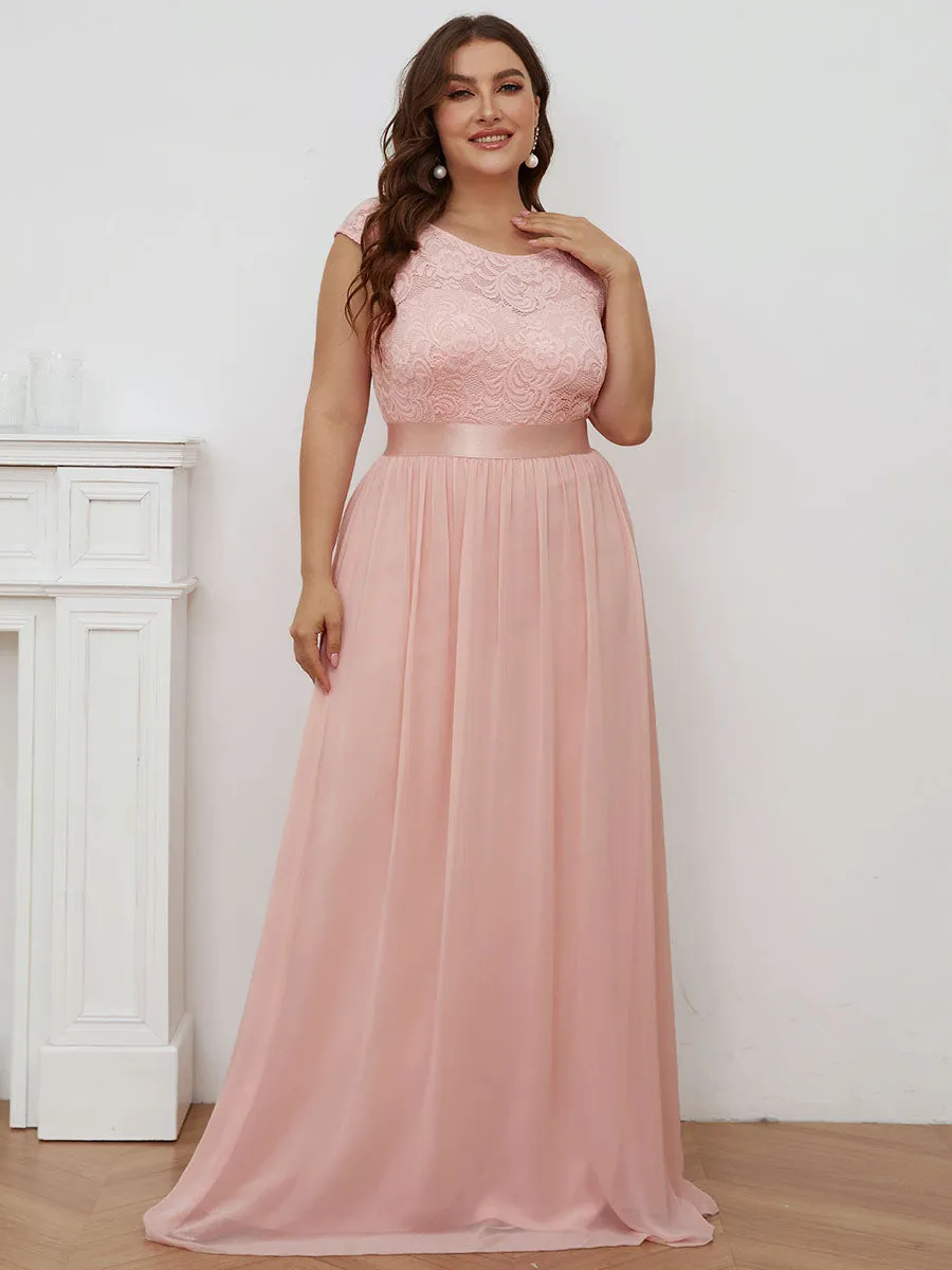 Wholesale Plus Size Fahion Bridesmaid Dresses with Lace